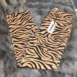 Wrangler Wild West Zebra Print Pants - Black and Tan